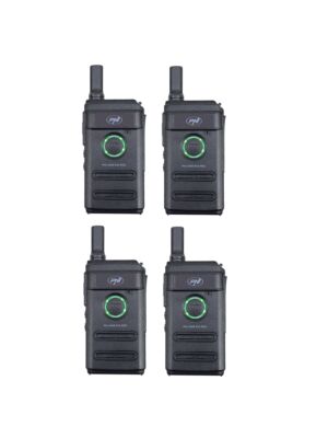 Zestaw 4 przenośnych stacji radiowych PNI PMR R10 PRO, 446 MHz, 0,5 W, 16 programowalnych kanałów, 16 tonów PMR i 50 tonów CTCSS i 104 DCS