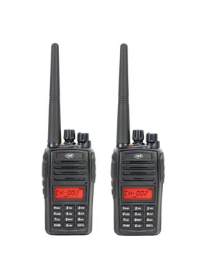 Zestaw 2 przenośnych stacji radiowych PNI PMR R18, 446 MHz, 0,5 W, 128 kanałów, 16 PMR i 50 tonów CTCSS i 104 DCS, radio FM, prog