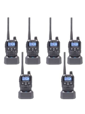 Zestaw 6 przenośnych stacji radiowych PNI PMR R45 PRO 446MHz, 0,5W, 99 programowalnych kanałów, 16 tonów PMR i 38 CTCSS oraz 104 DCS,